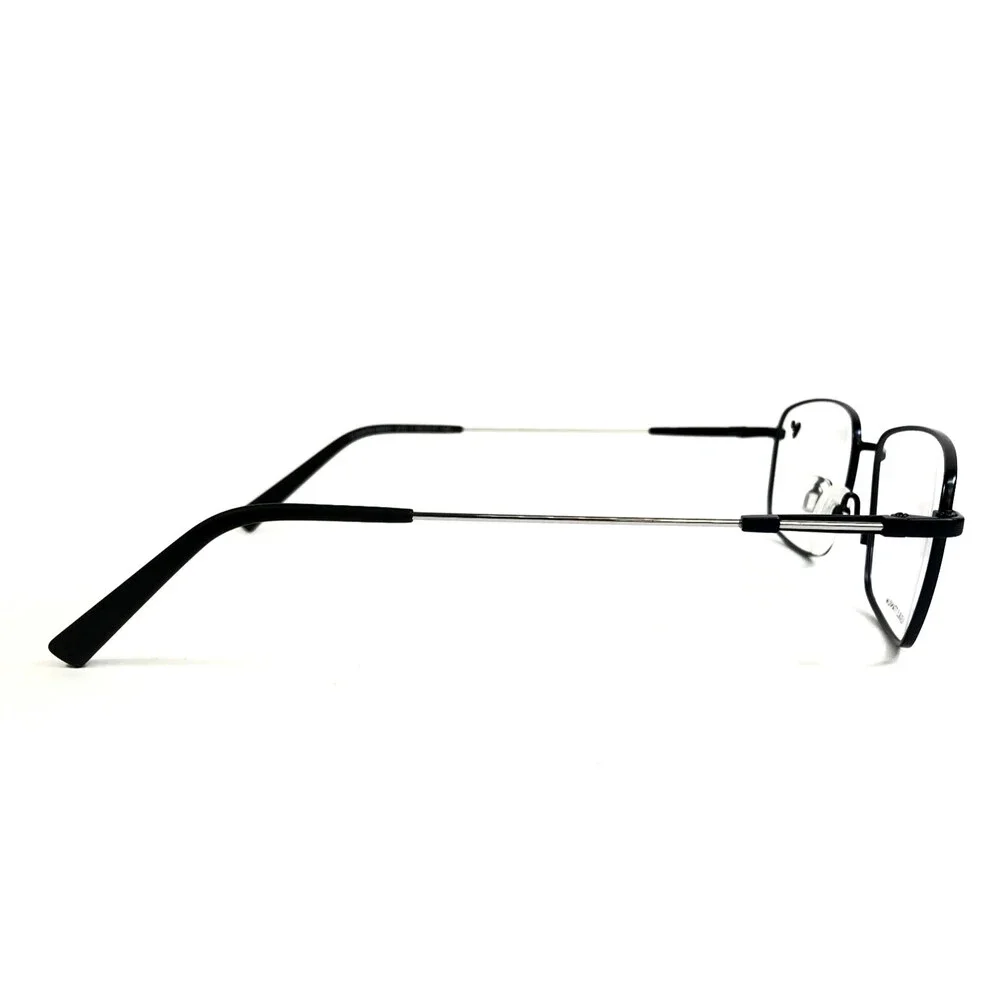 Flexon Eyeglasses Frames H6001 413 Midnight Navy Blue Silver Wire Rim 55-17-145
